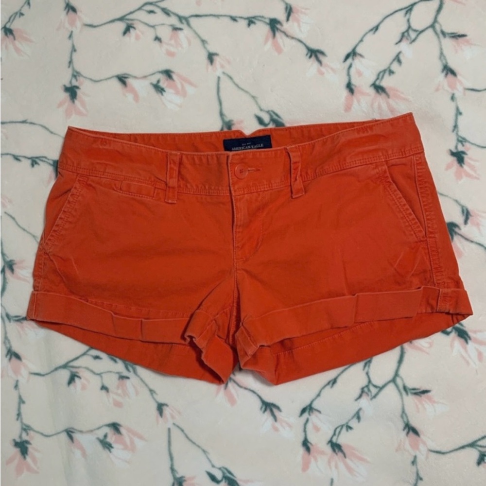 American Eagle Y2K Low Rise Twill Favorite Short - Orange